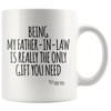 White Mugs - Being My Father In Law Gift