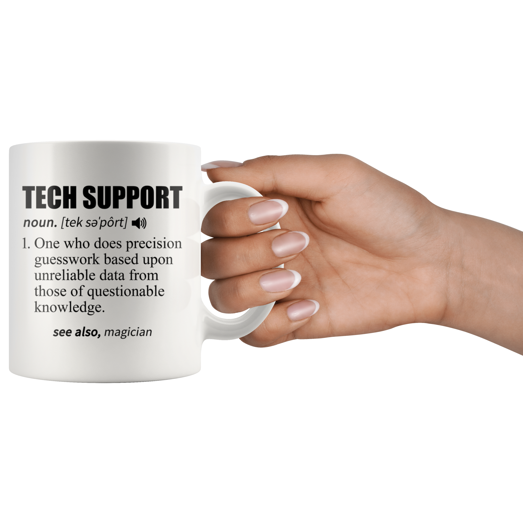 White 11oz Mug - Tech Support Definition