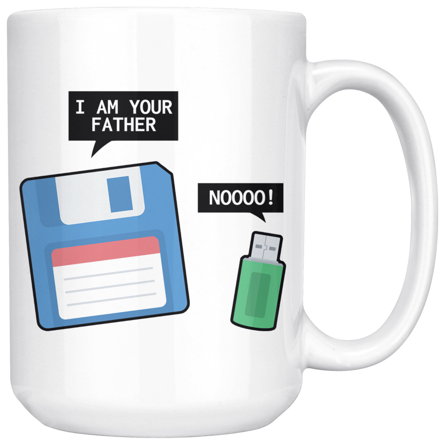 White 15oz Mug - USB Floppy Disk