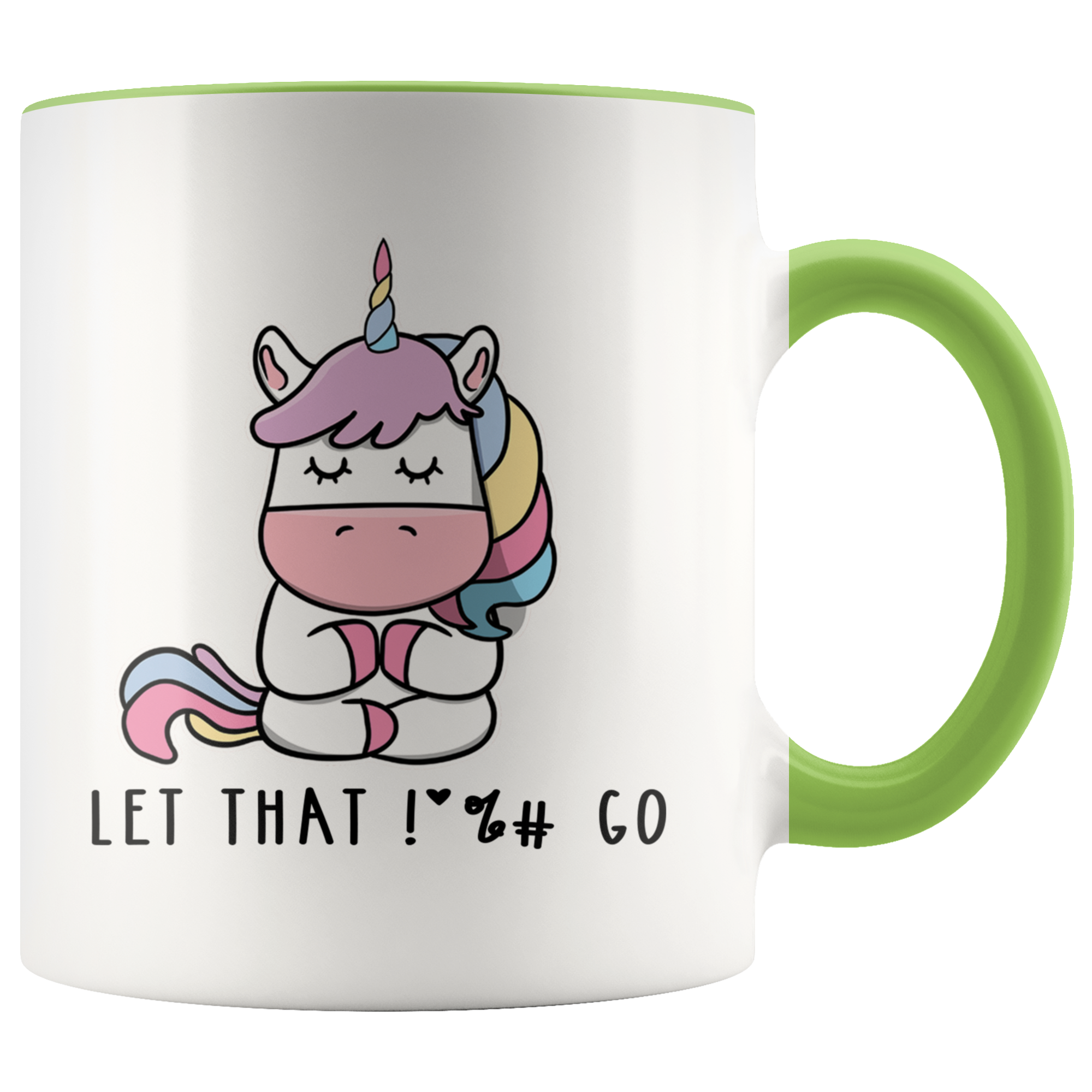 Accent Mug - Unicorn Yoga Let That Go