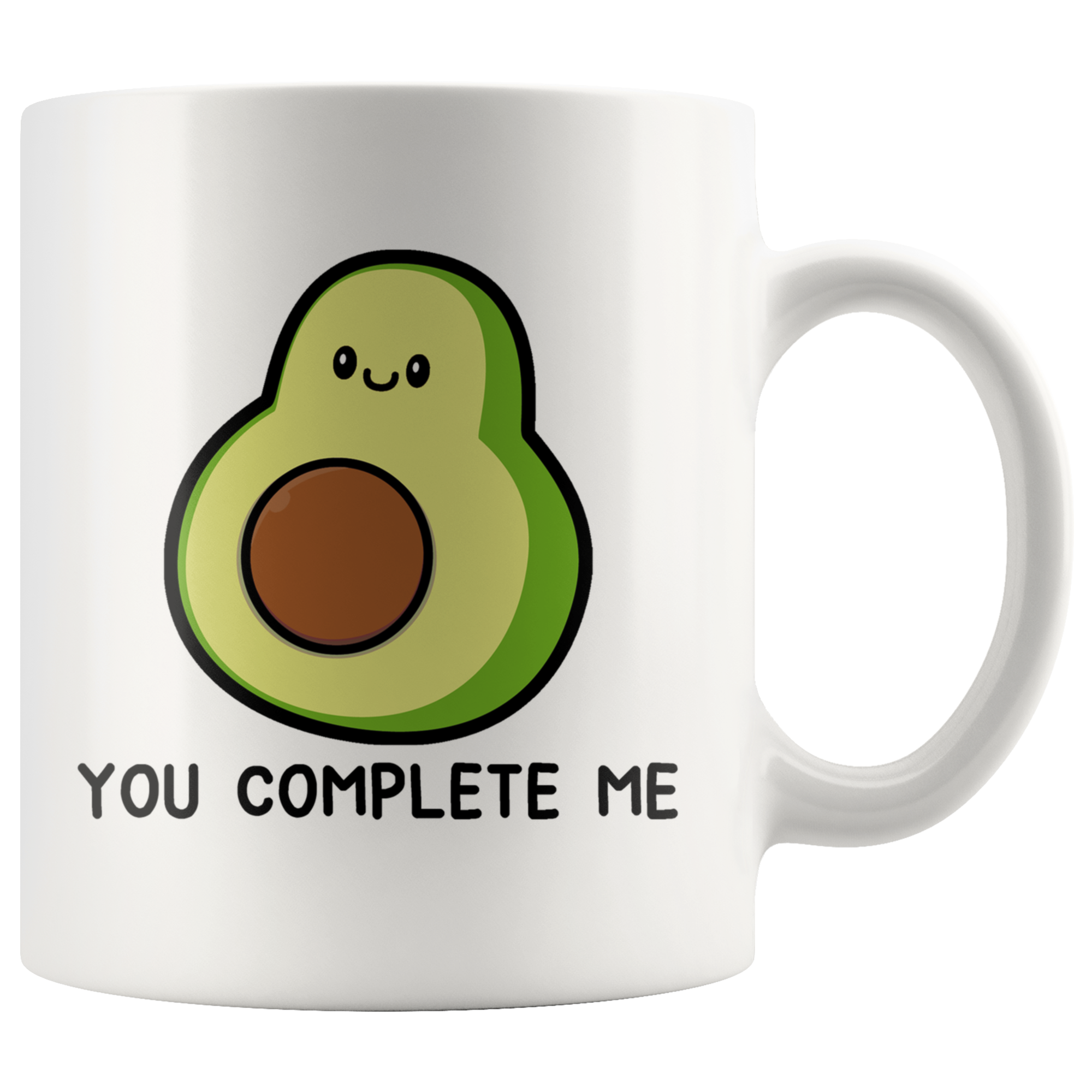 White Mugs - Matching Mug Avocado You Complete Me