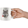 White 11oz Mug - Wolf Rose Mug