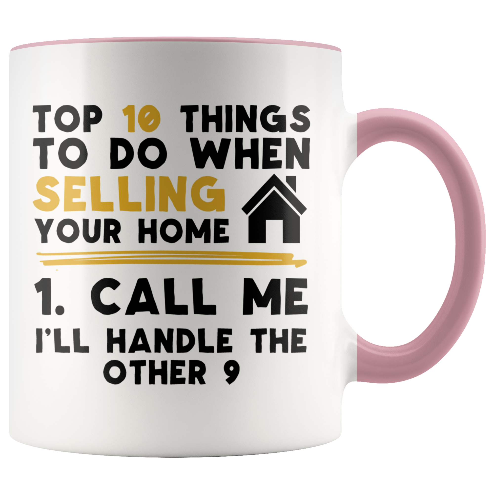 Custom Realtor 10 Accent Mug - Gold