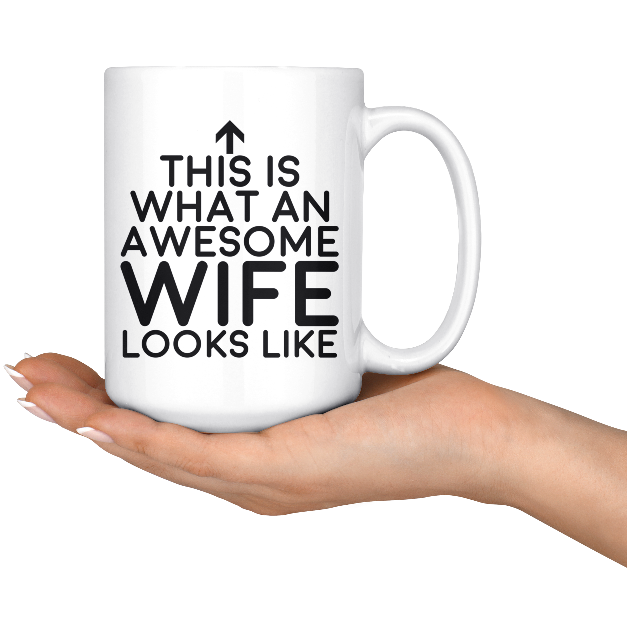 White Mugs - Awesome Wife Looks Like