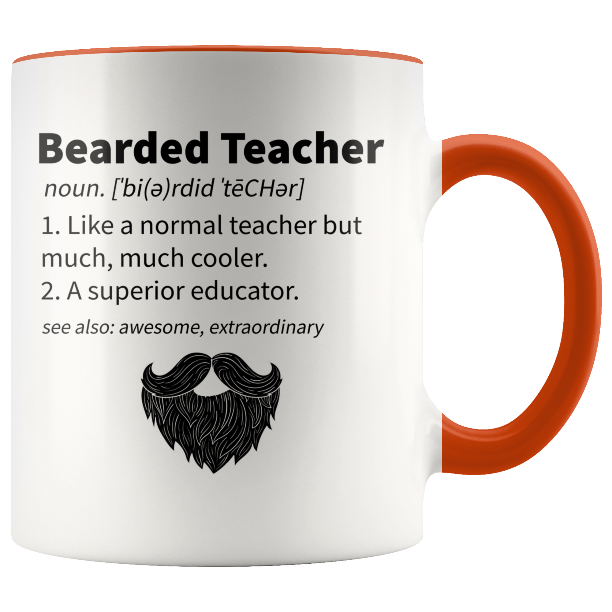 Accent Mug - Bearded Teacher Mug