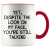 Accent Mug - Despite The Look On My Face You're Still Talking