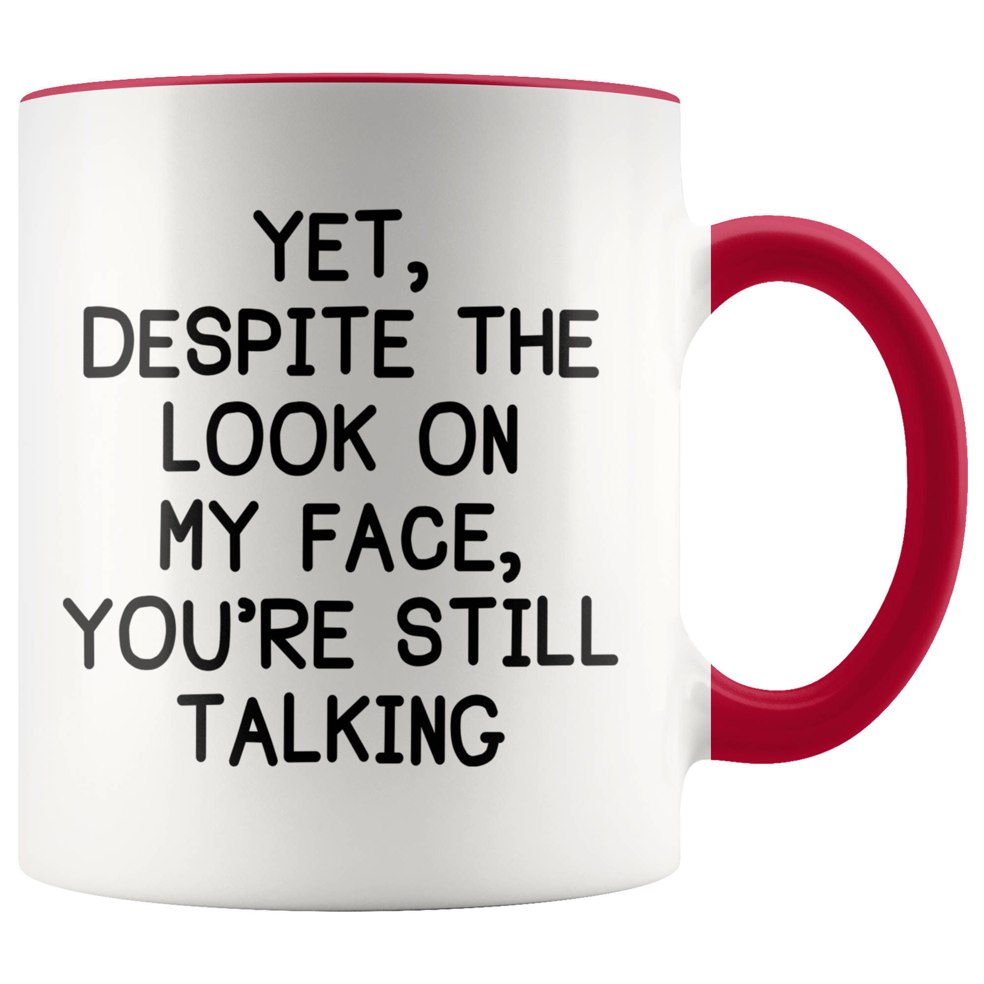 Accent Mug - Despite The Look On My Face You're Still Talking