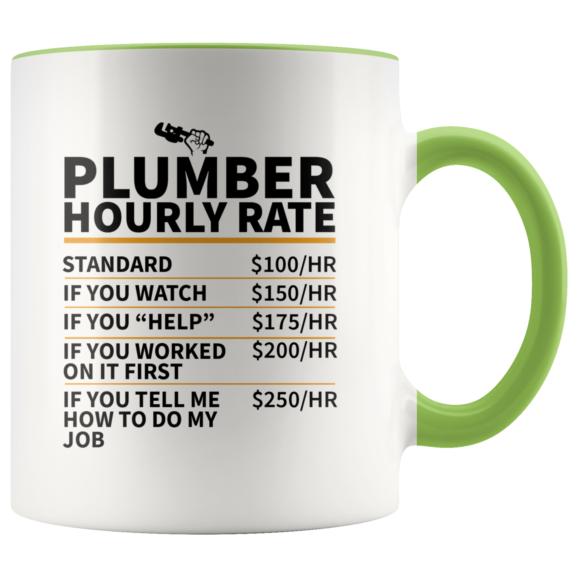 Accent Mug - Plumber Hourly Rate