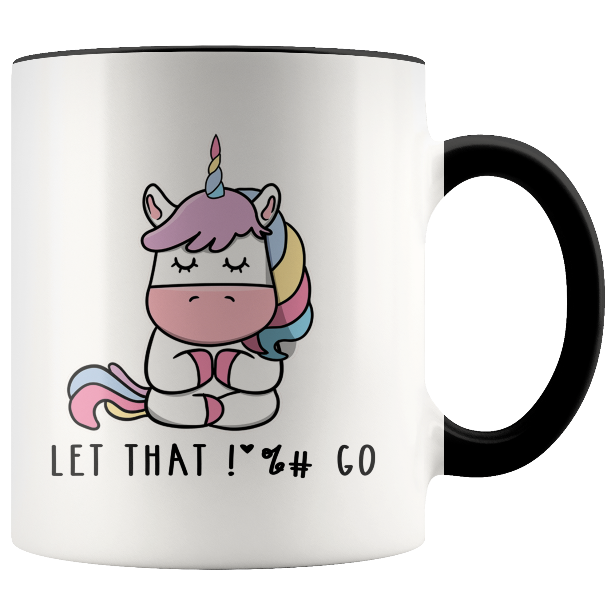 Accent Mug - Unicorn Yoga Let That Go