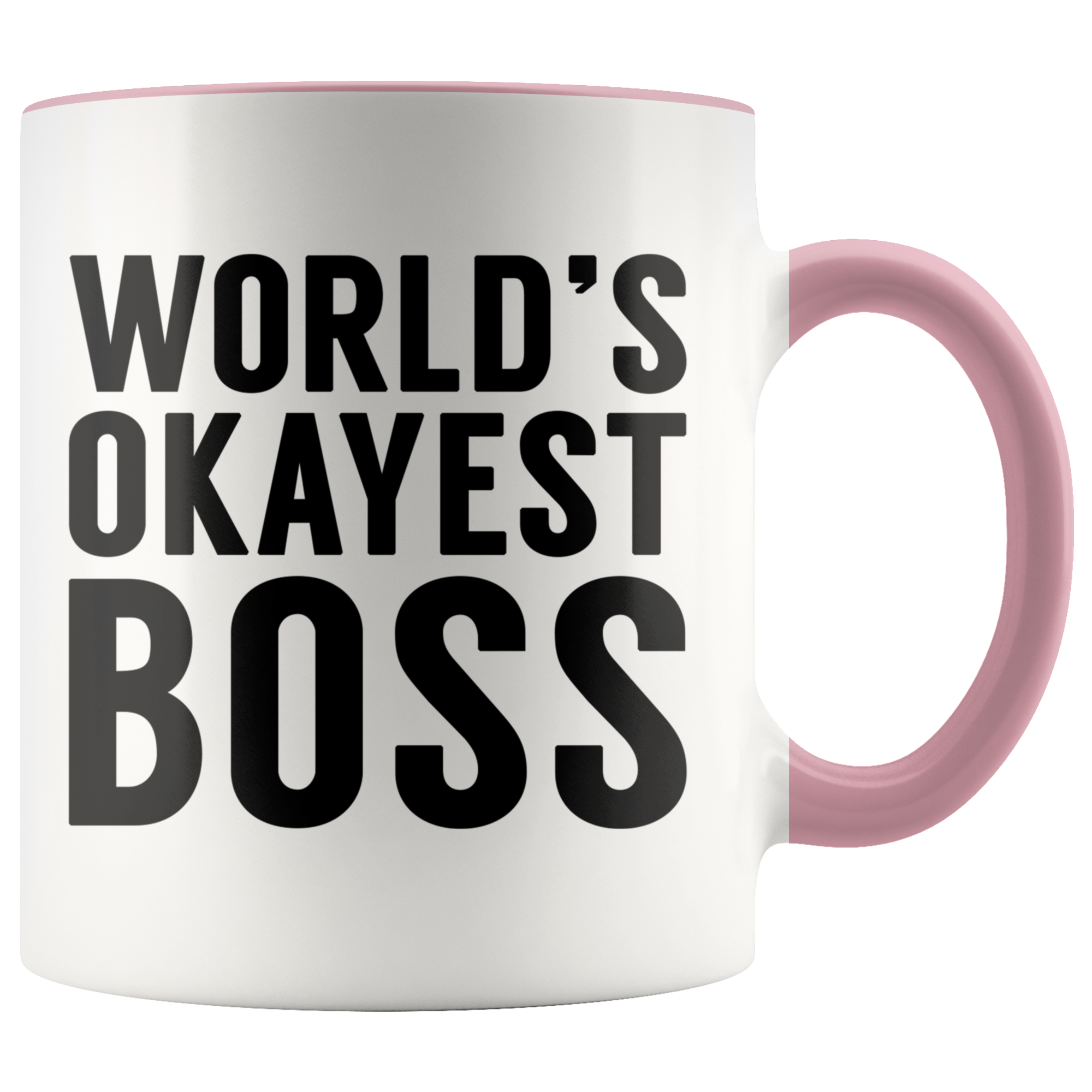 Accent Mug - World's Okayest Boss