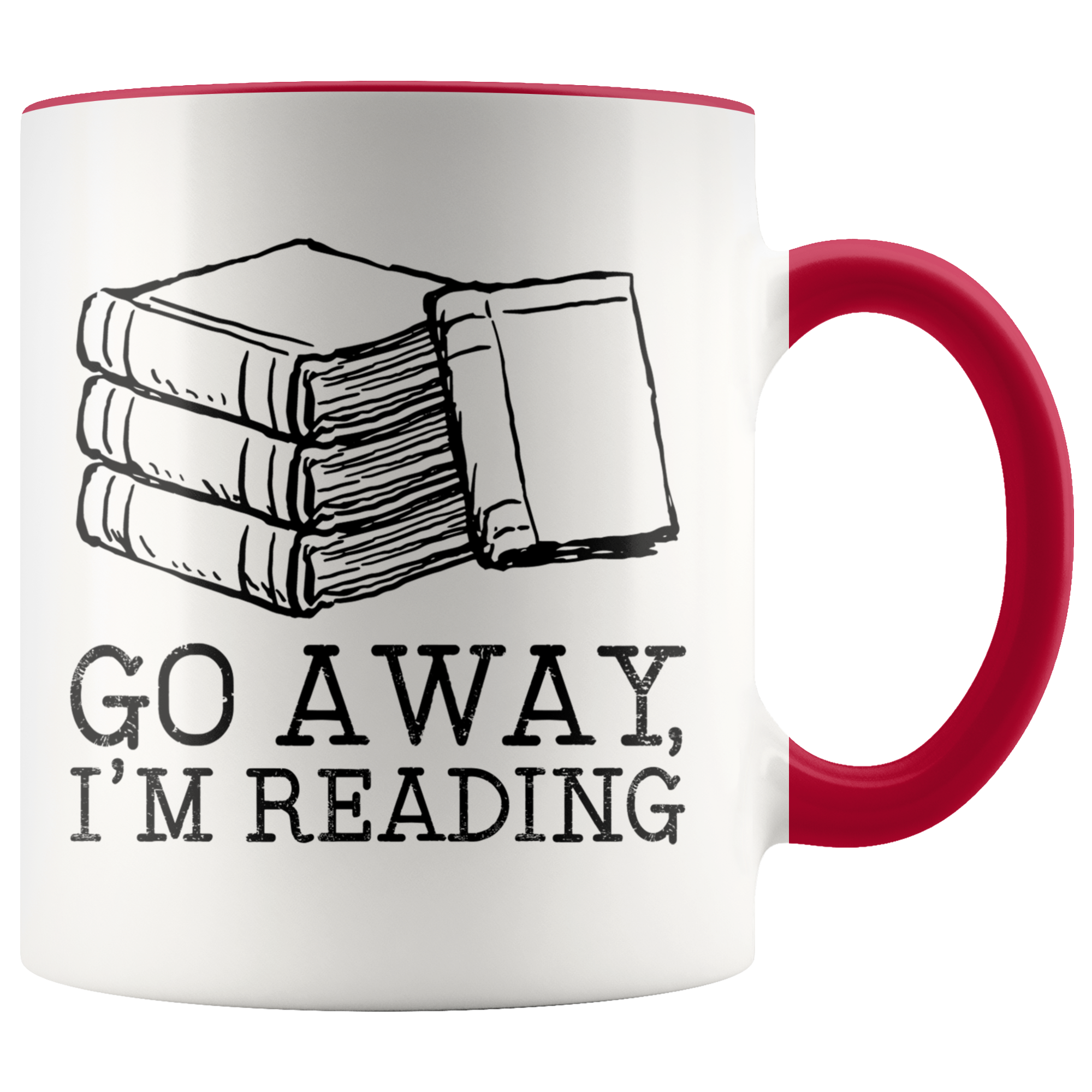 Accent Mug - Go Away I'm Reading