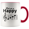 Music Happy Face Accent Mugs