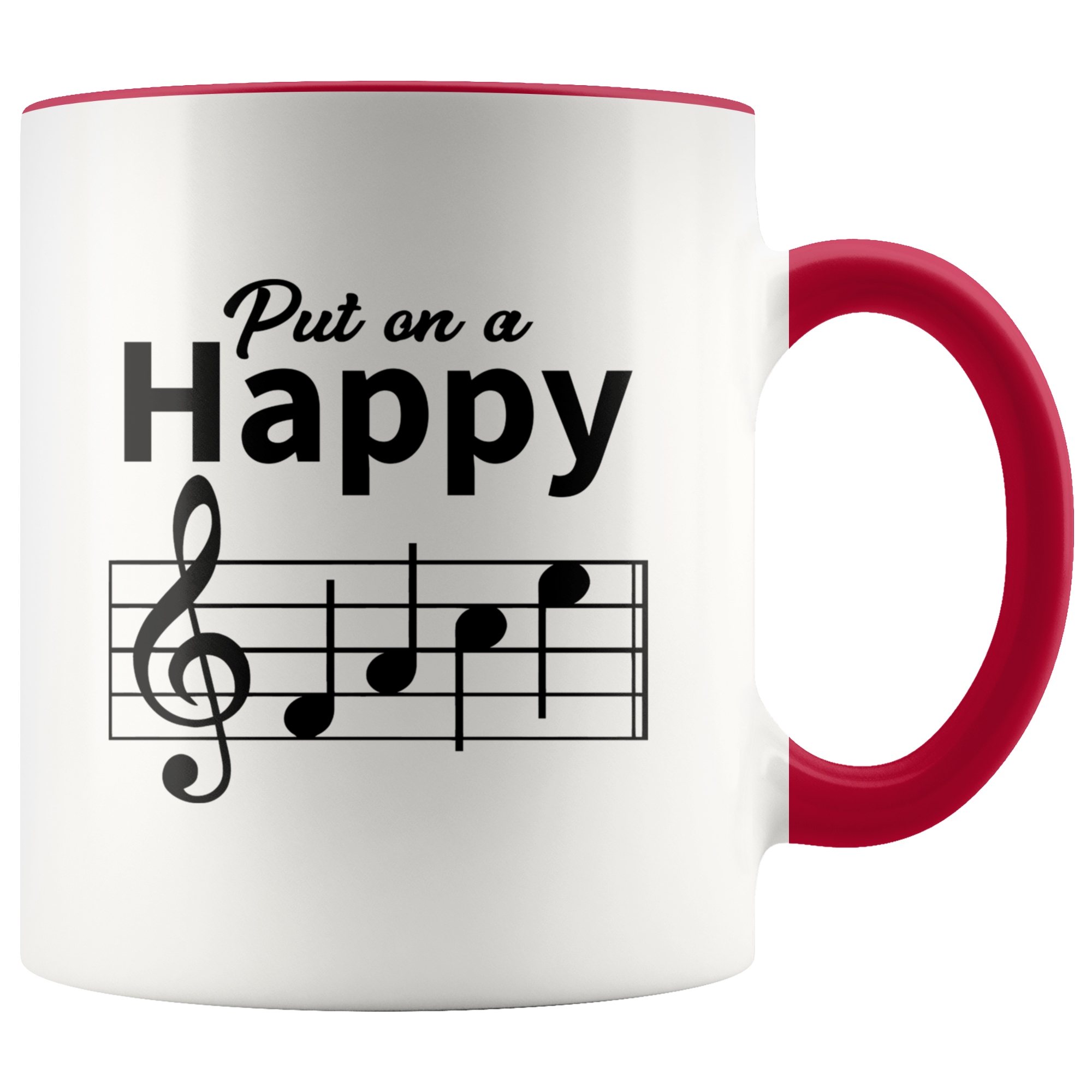 Music Happy Face Accent Mugs