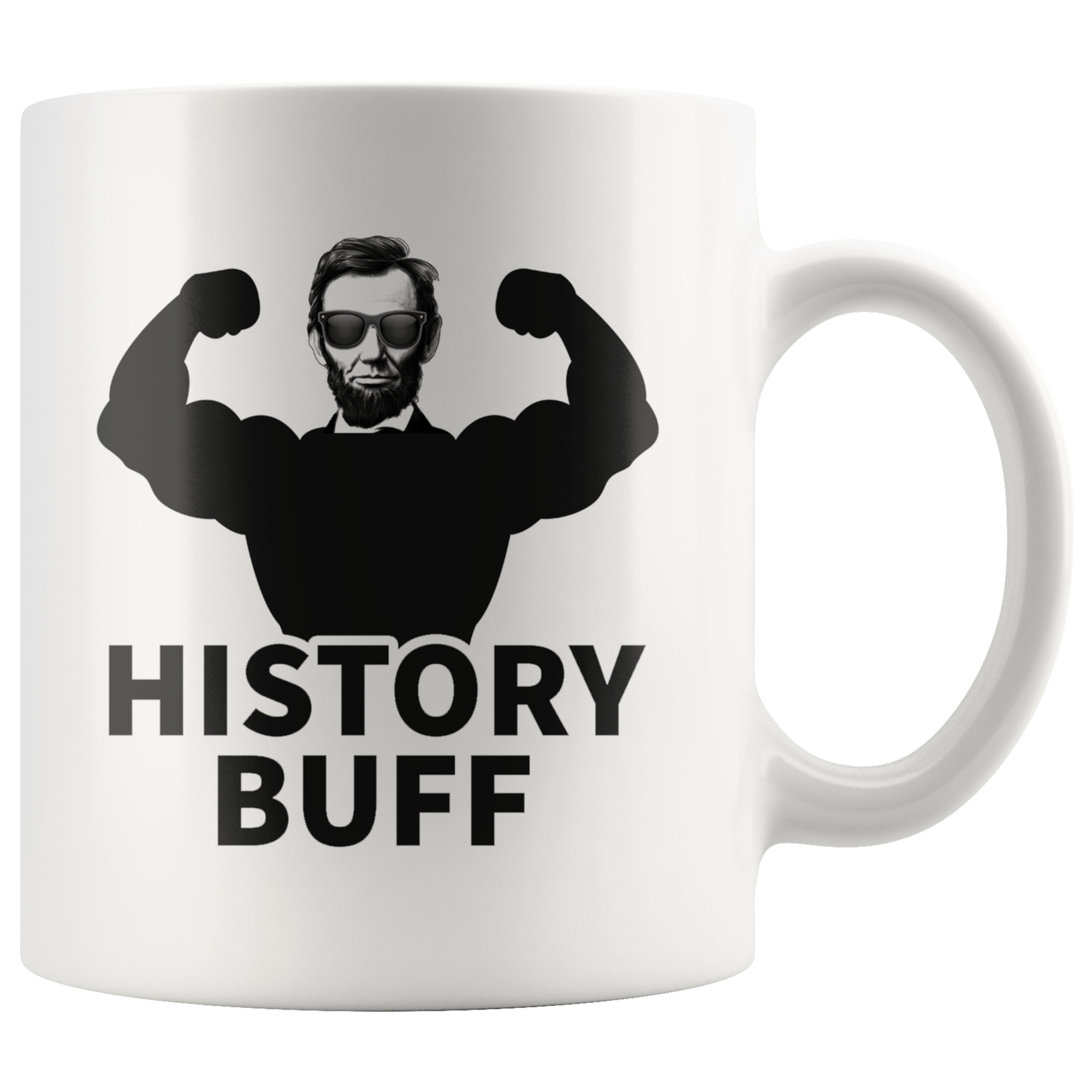White 11oz Mug - Lincoln History Buff