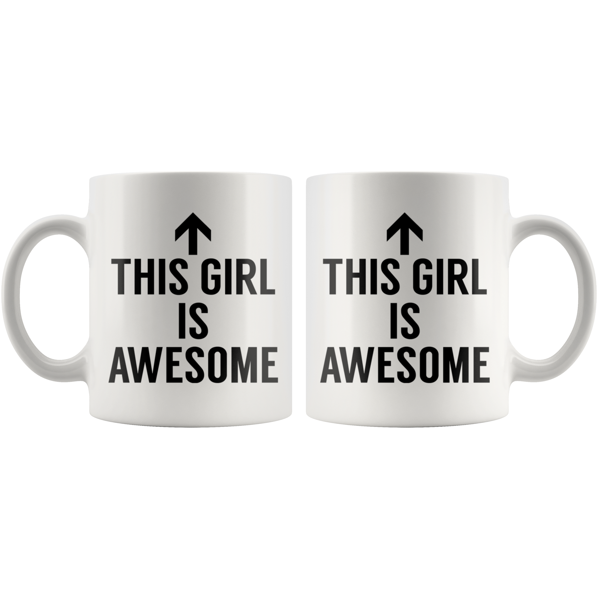 White 11oz Mug - This Girl Is Awesome