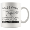 White Mug - Grandpasaurus Jurasskicked