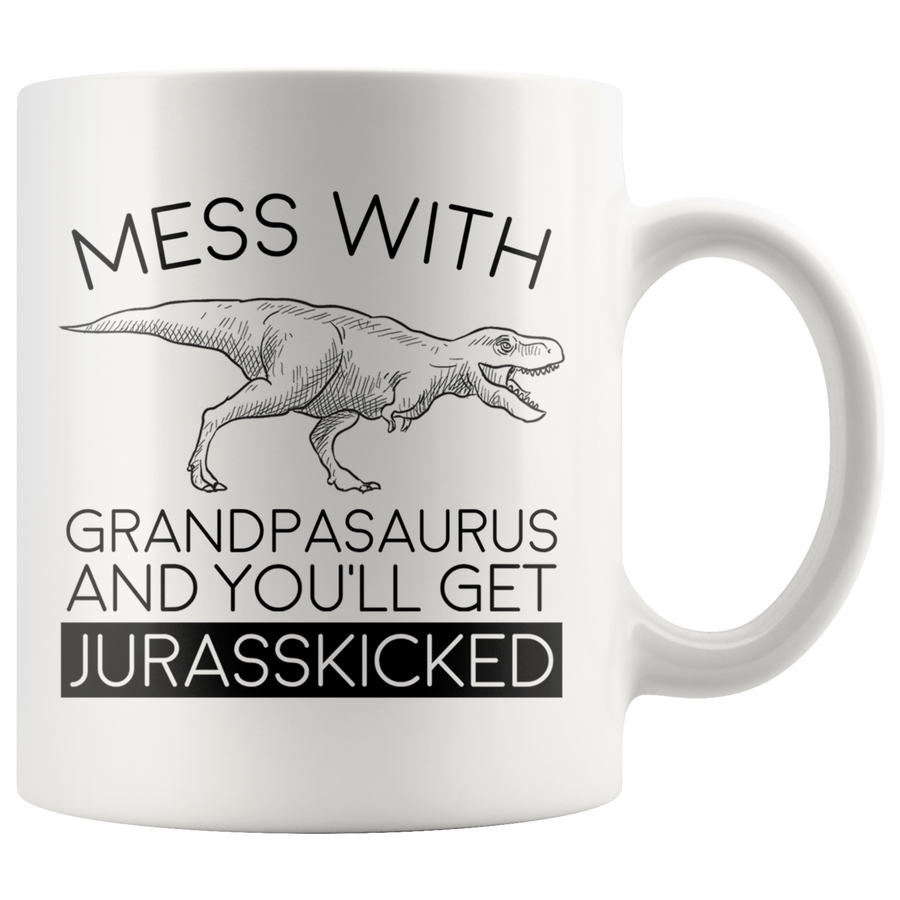 White Mug - Grandpasaurus Jurasskicked