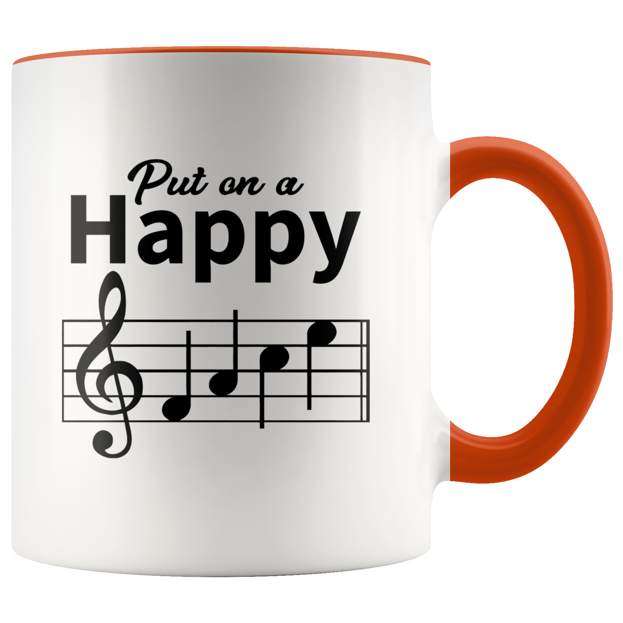 Music Happy Face Accent Mugs