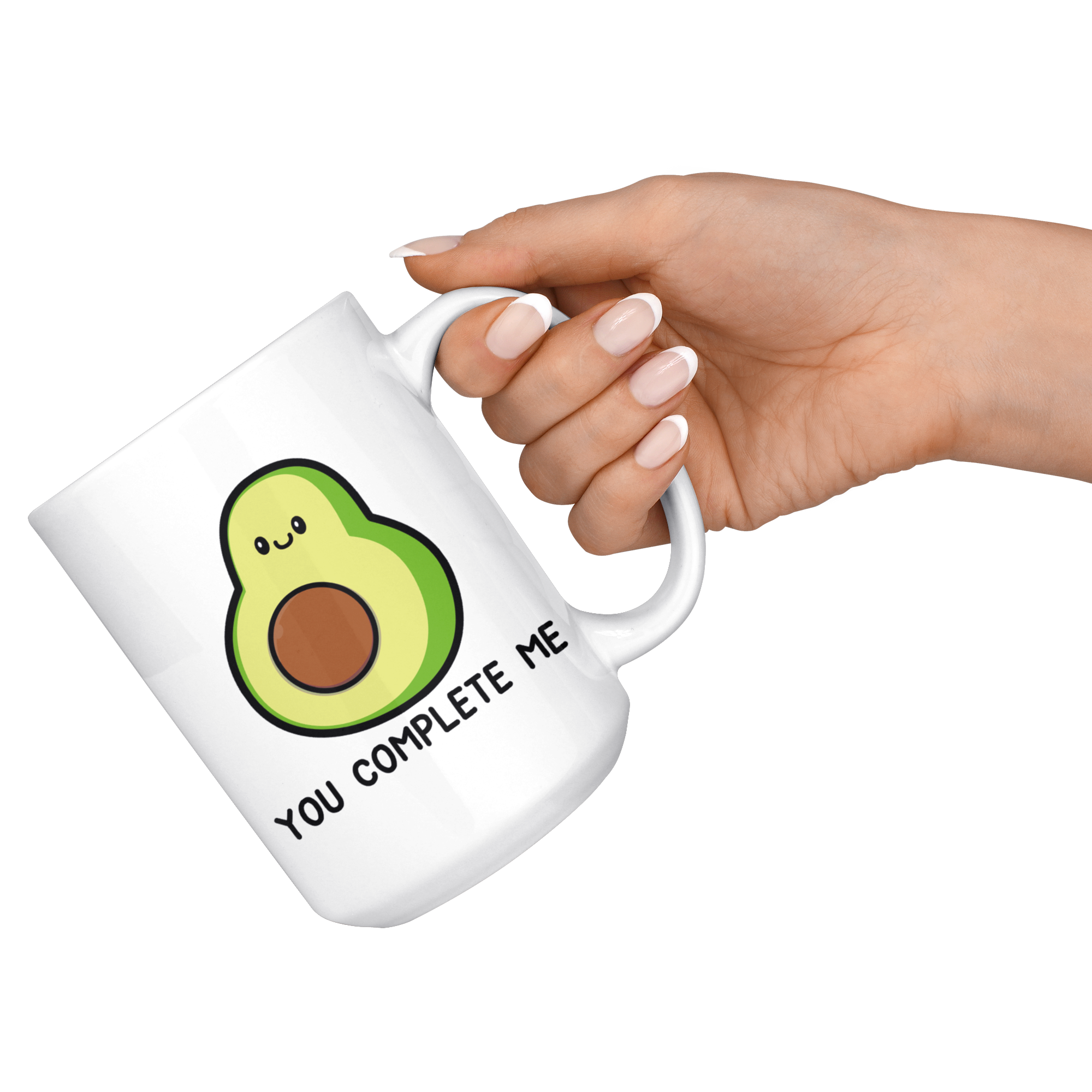 White Mugs - Matching Mug Avocado You Complete Me