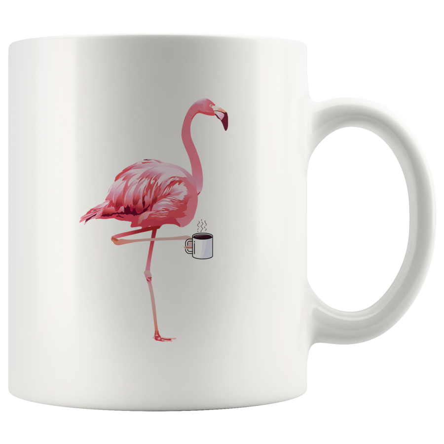 White 11oz Mug - Flamingo Coffee Mug