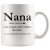 White 11oz Mug - Nana Definition
