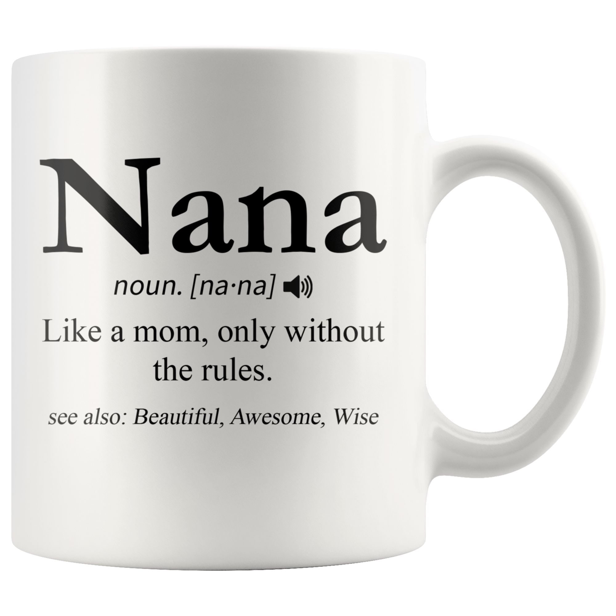 White 11oz Mug - Nana Definition