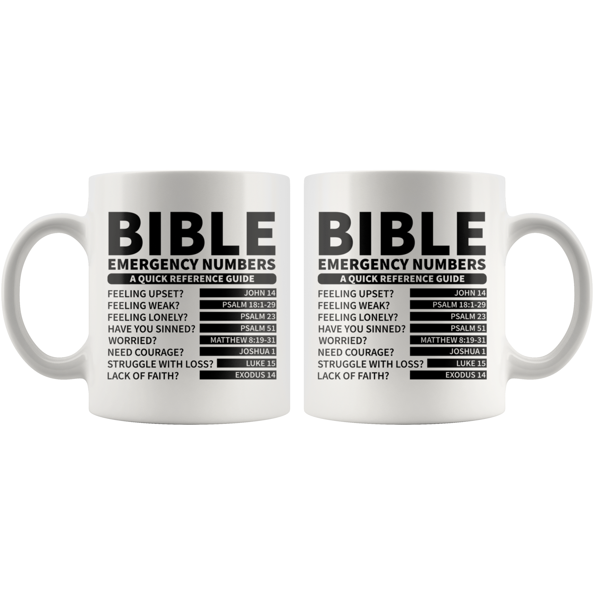 White 11oz Mug - Bible Reference
