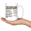 White Mugs - Technician Hourly Rate