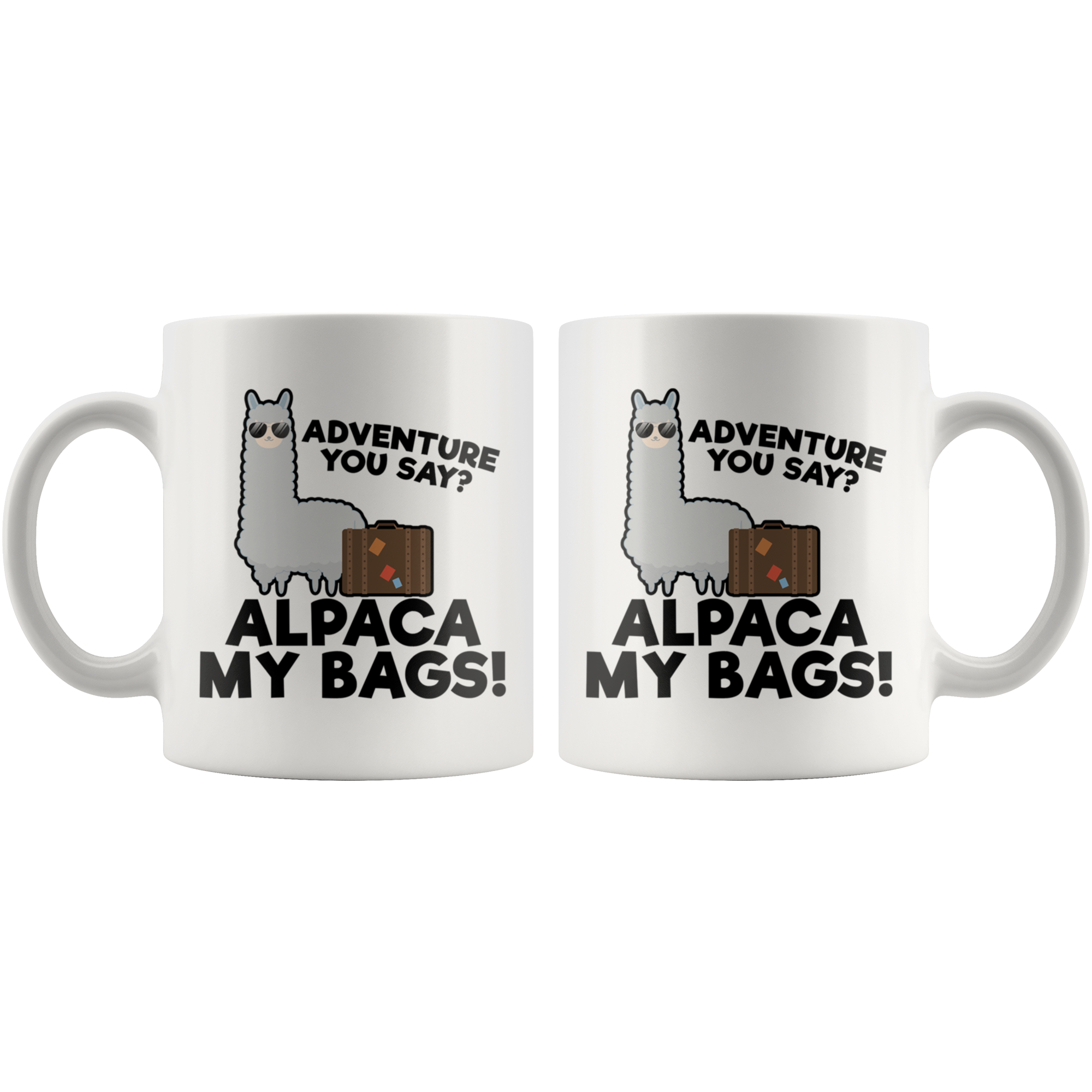 White 11oz Mug - Alpaca My Bags