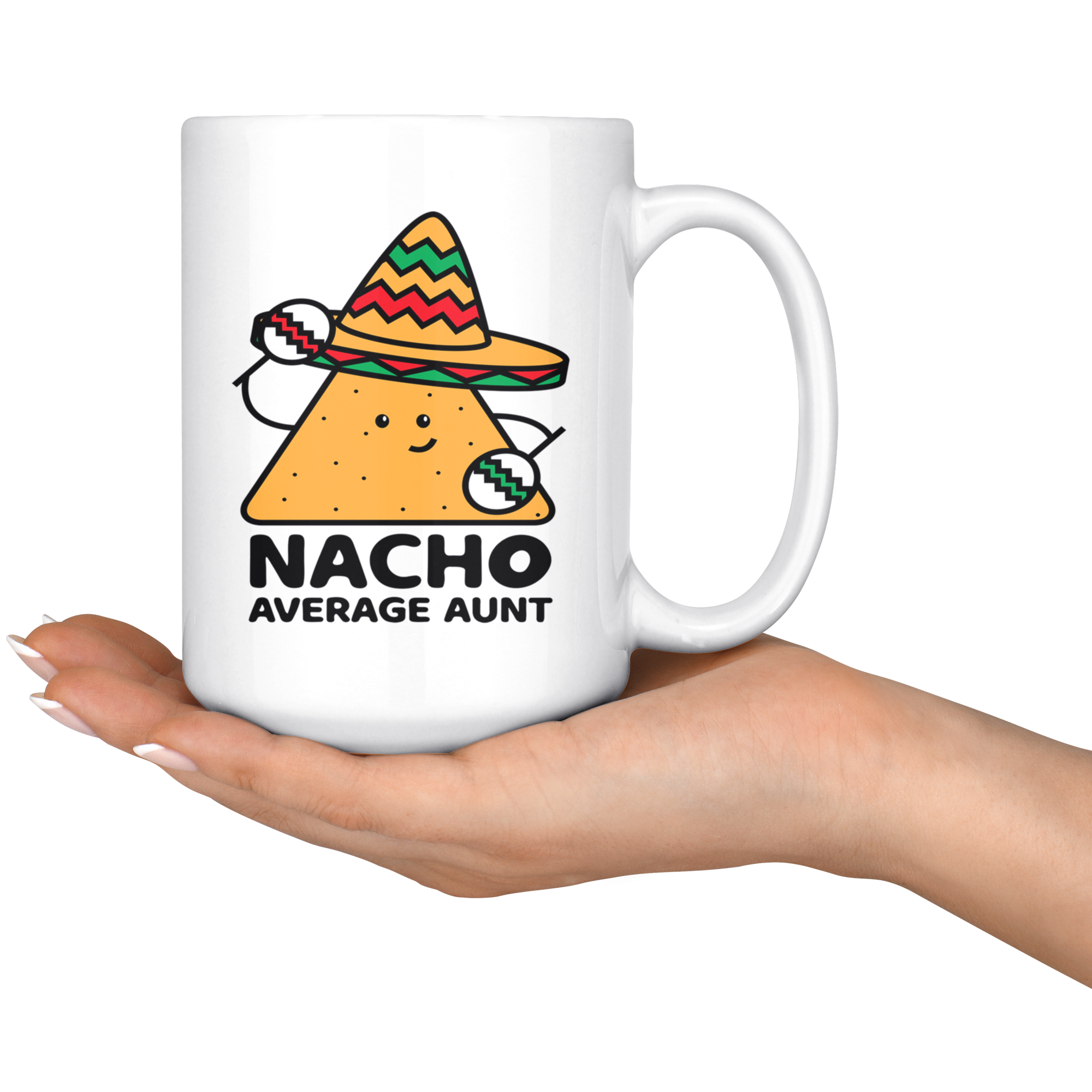 White Mugs - Nacho Average Aunt Chip