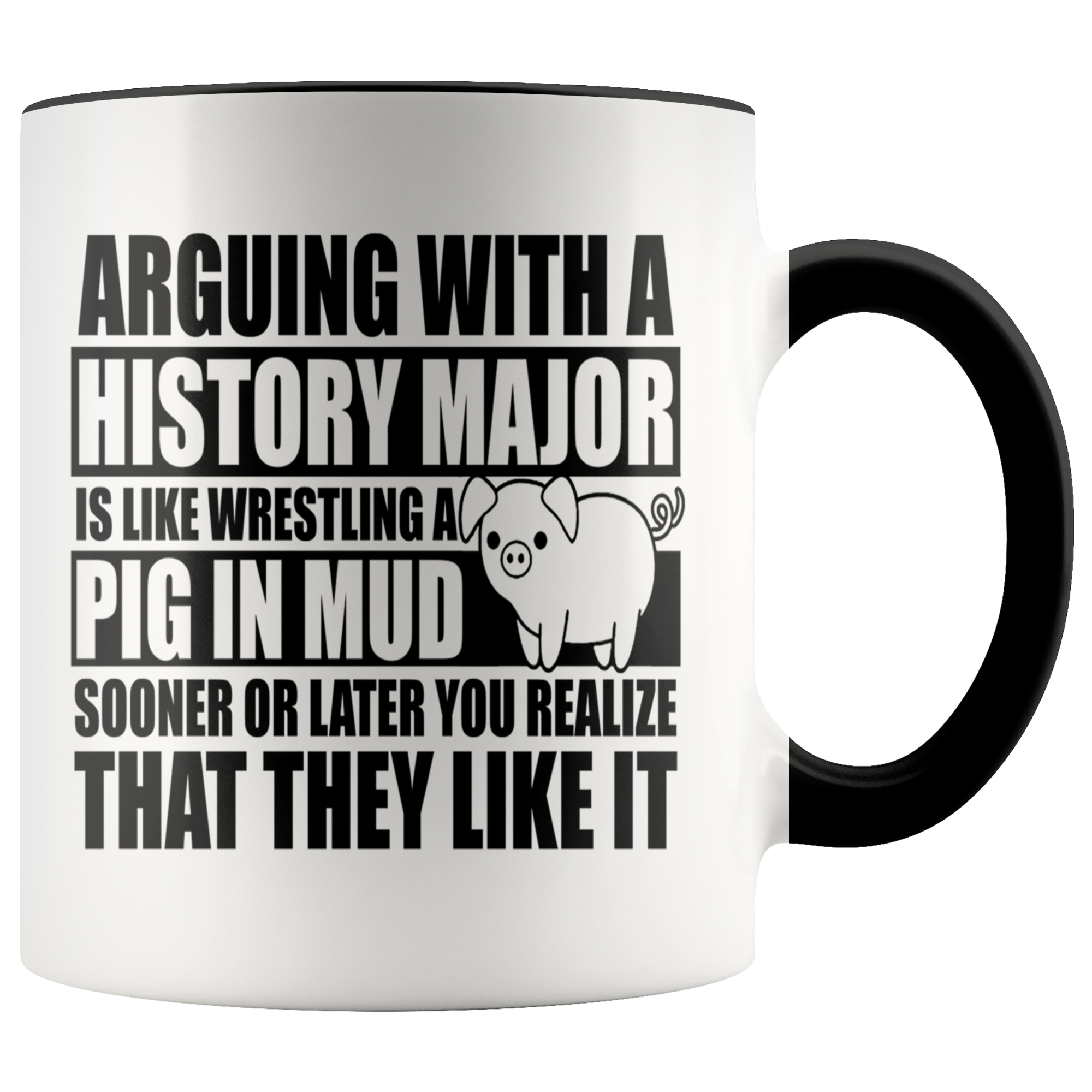 Accent Mug - History Major Pig In Mud
