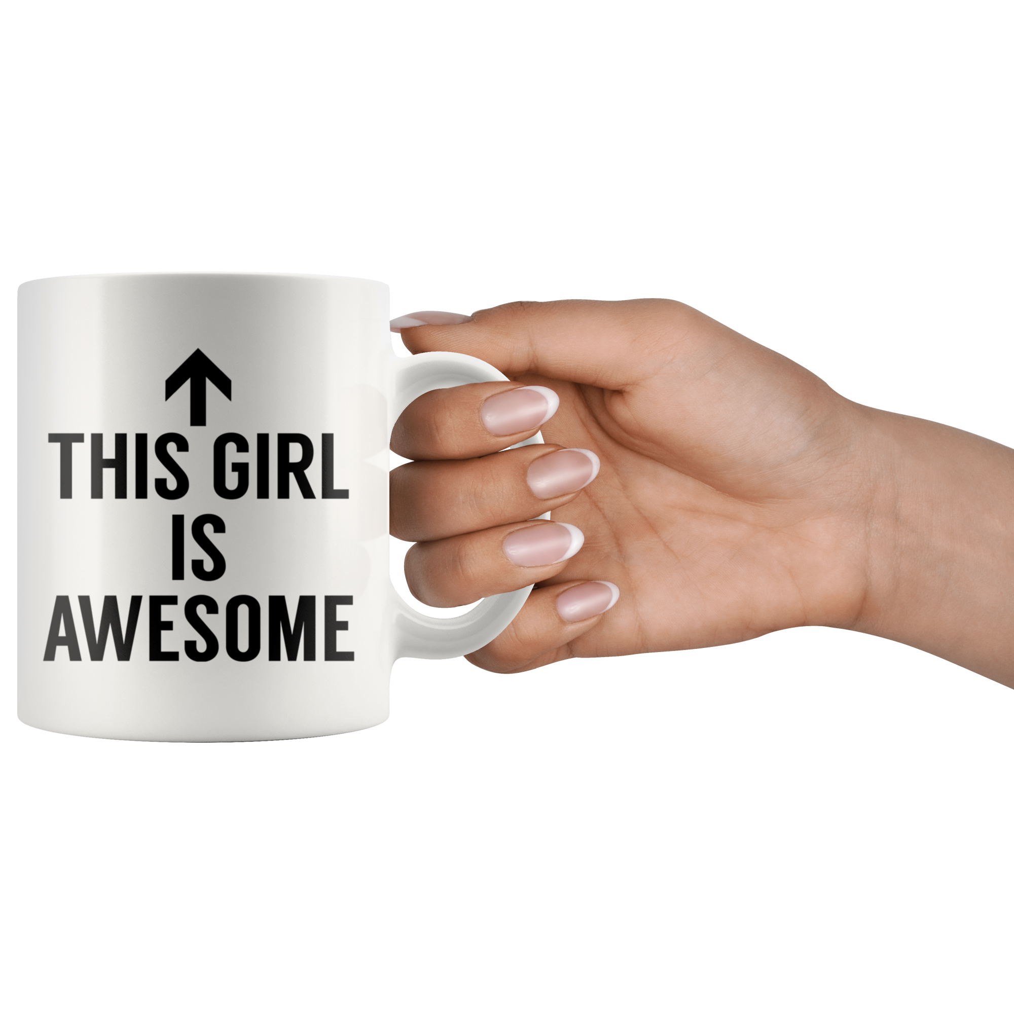 White 11oz Mug - This Girl Is Awesome