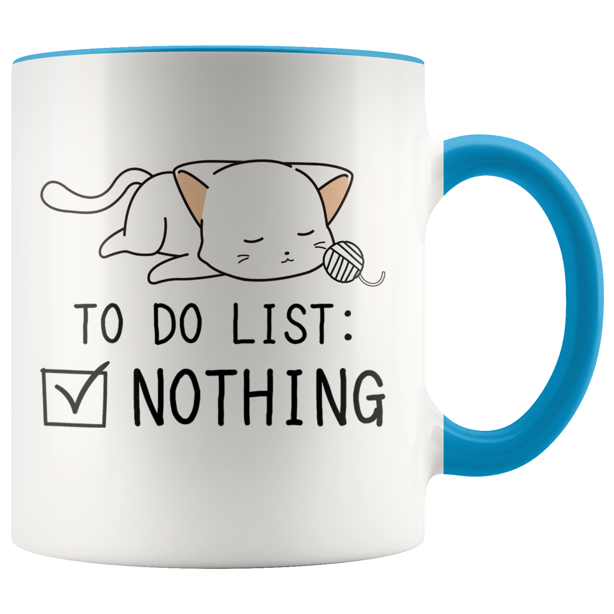 Accent Mug - Cat To Do List Nothing