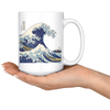 White 15oz Mug - Great Wave Off Kanagawa