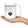 White 15oz Mug - Bearded Teacher Mug