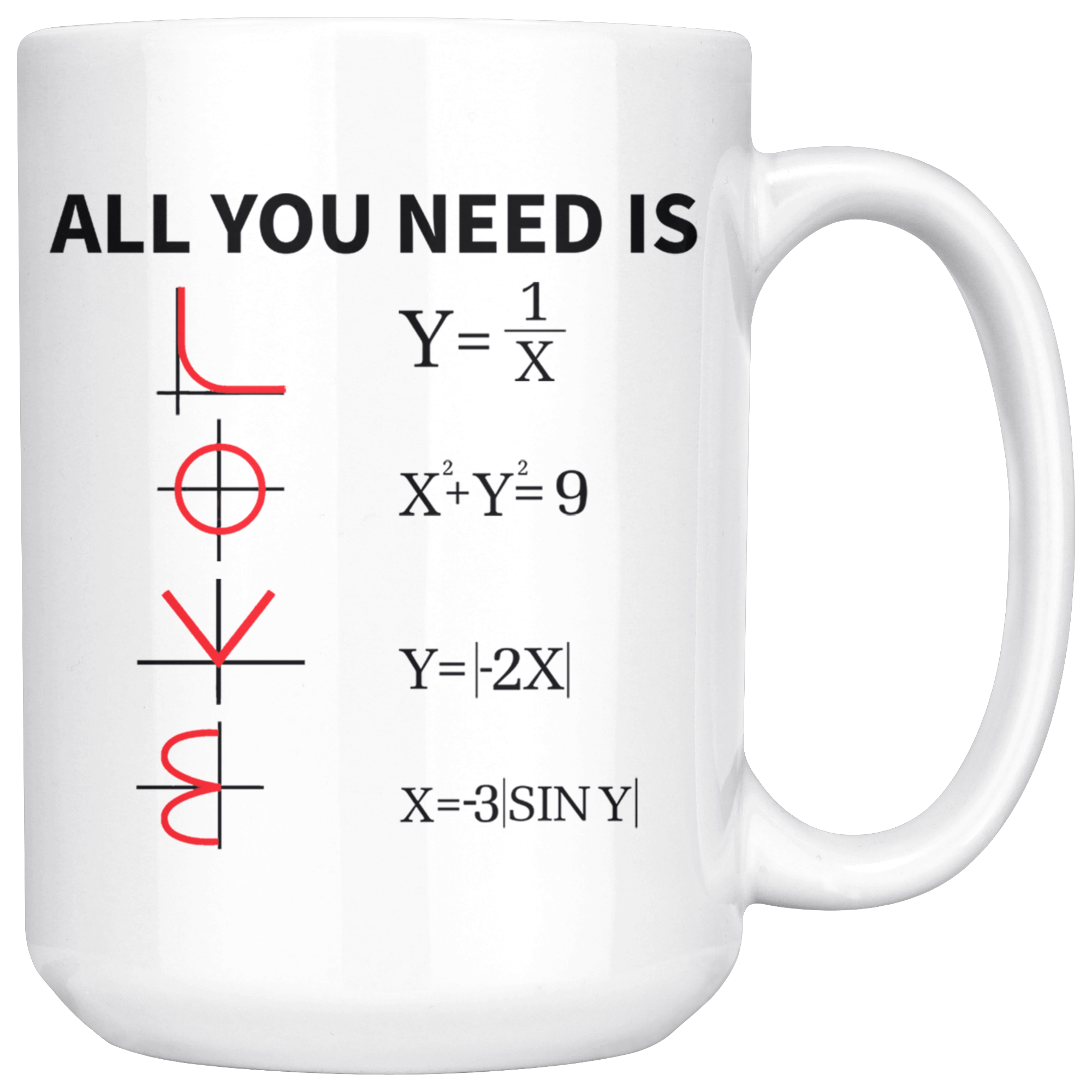 White 15oz Mug - Math Love