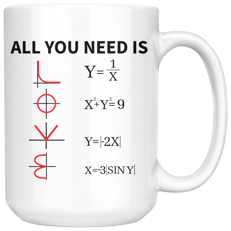 White 15oz Mug - Math Love
