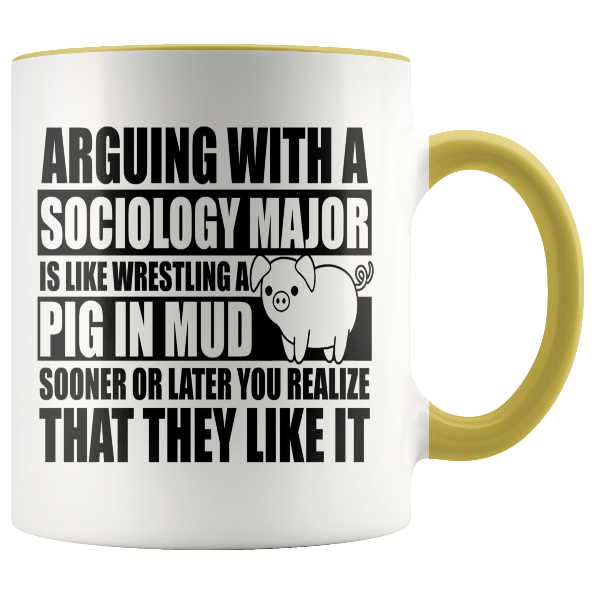 Accent Mug - Sociology Major Pig