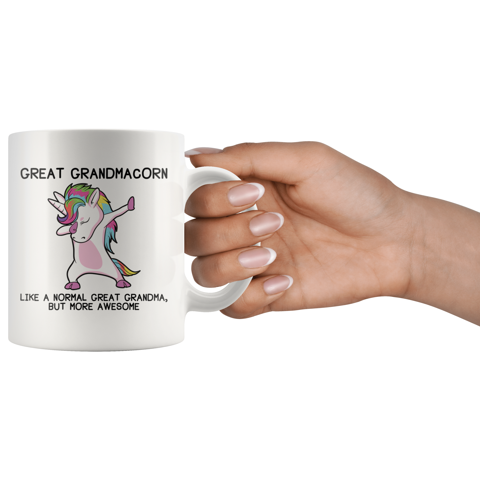 White 11oz Mug - Great Grandmacorn