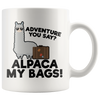 White 11oz Mug - Alpaca My Bags