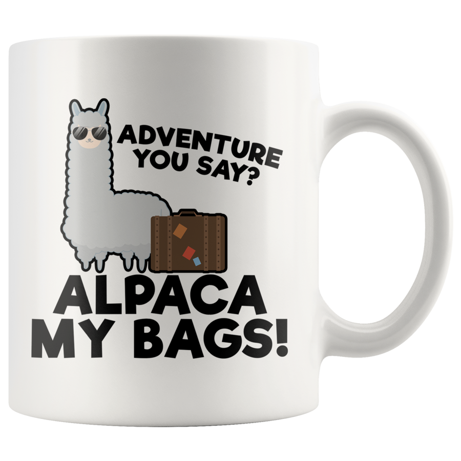 White 11oz Mug - Alpaca My Bags