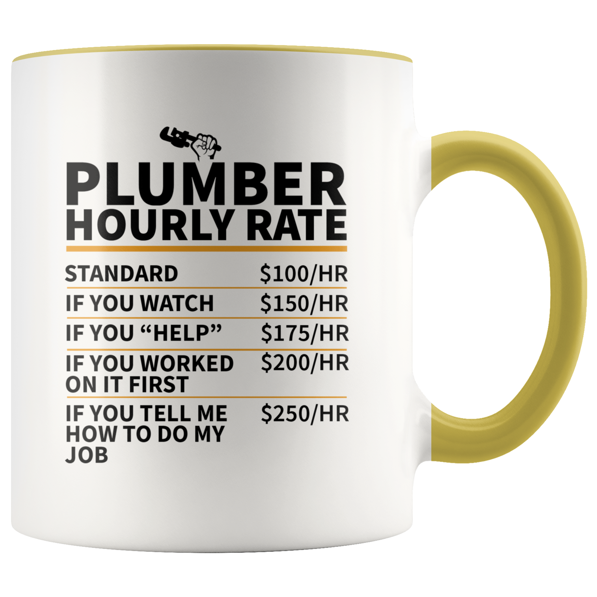 Accent Mug - Plumber Hourly Rate