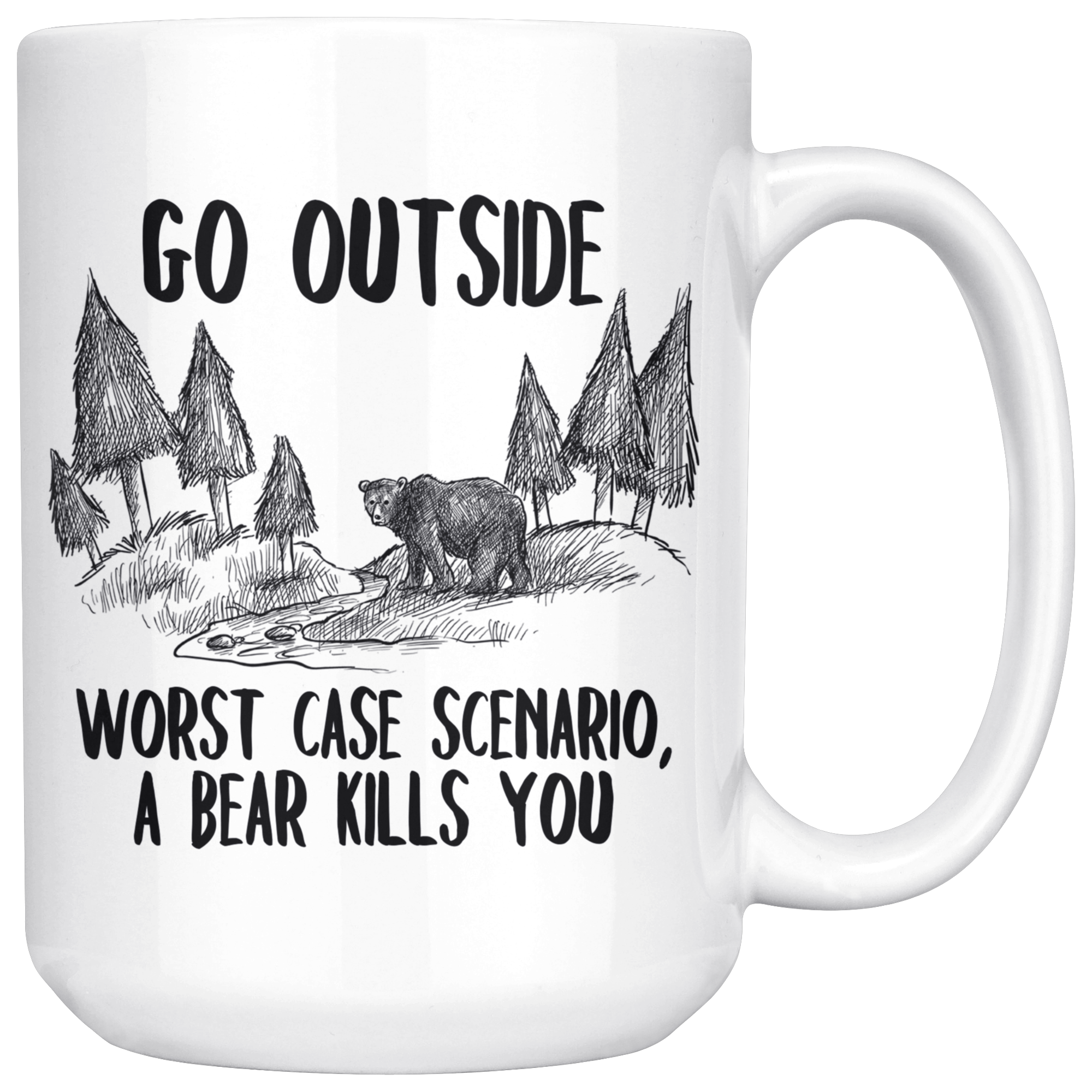 White 15oz Mug - Outside Bear