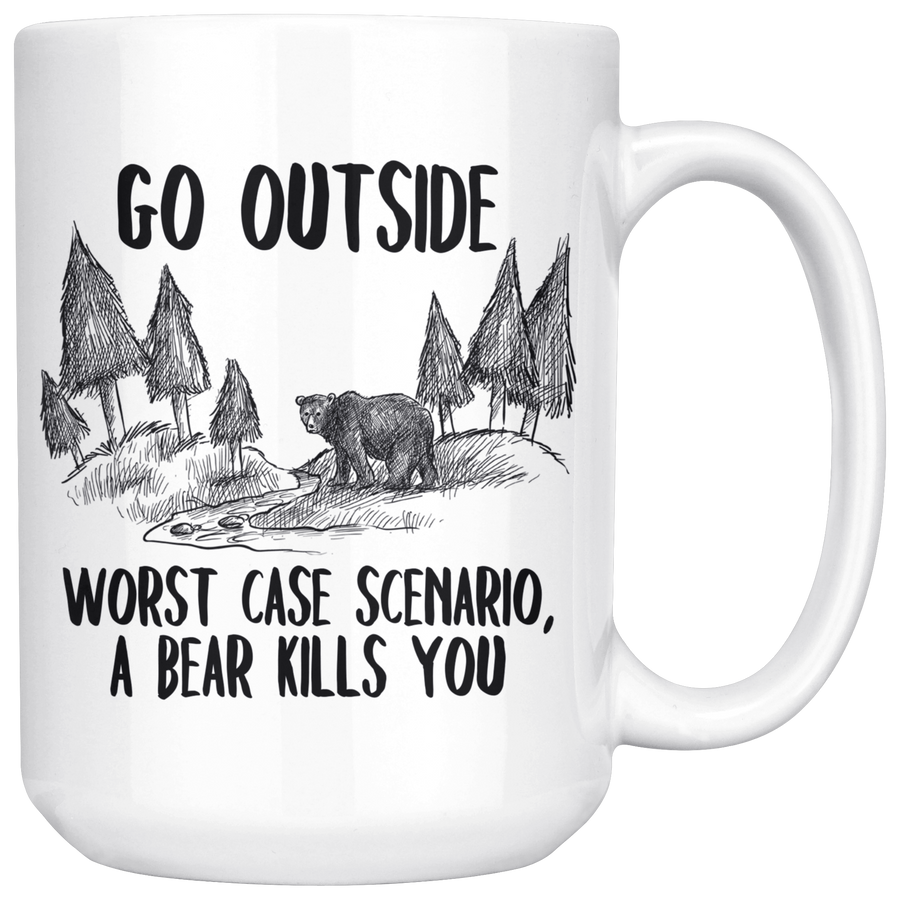 White 15oz Mug - Outside Bear