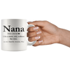 White 11oz Mug - Nana Definition