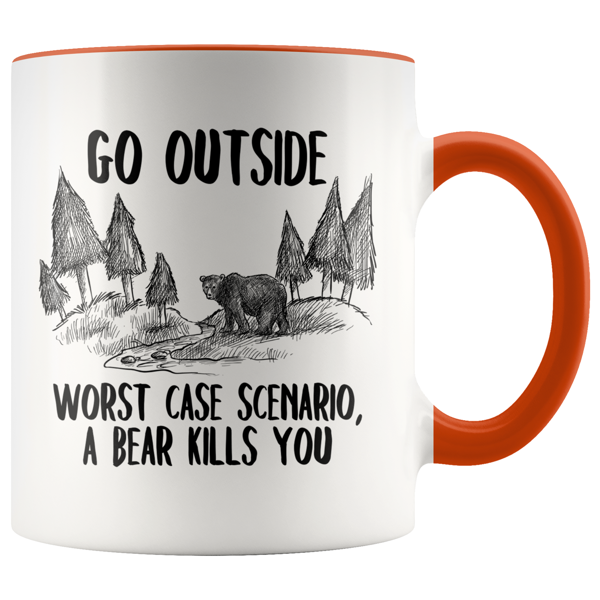 Accent Mug - Go Outside Bear Worst Case