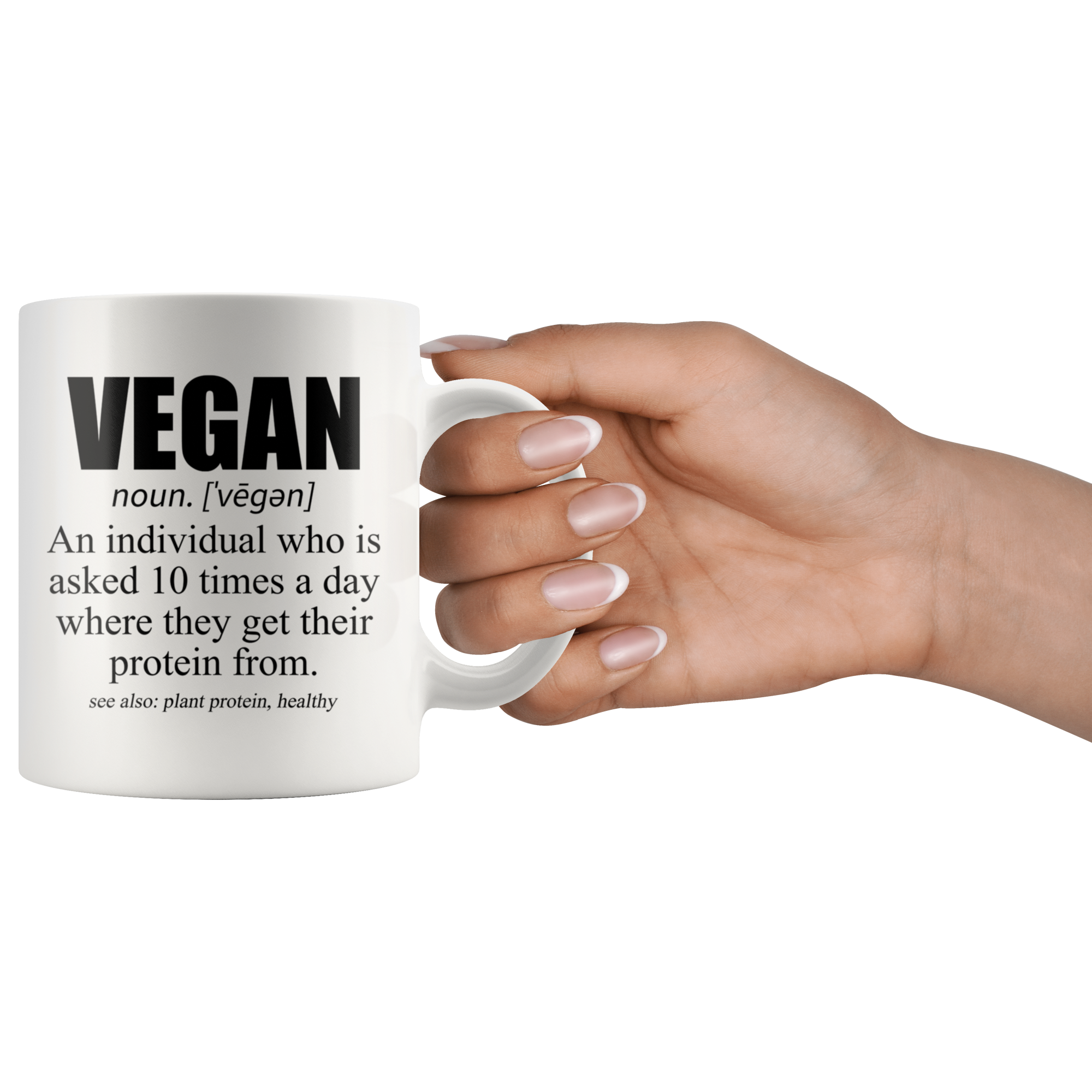 White 11oz Mug - Vegan Definition
