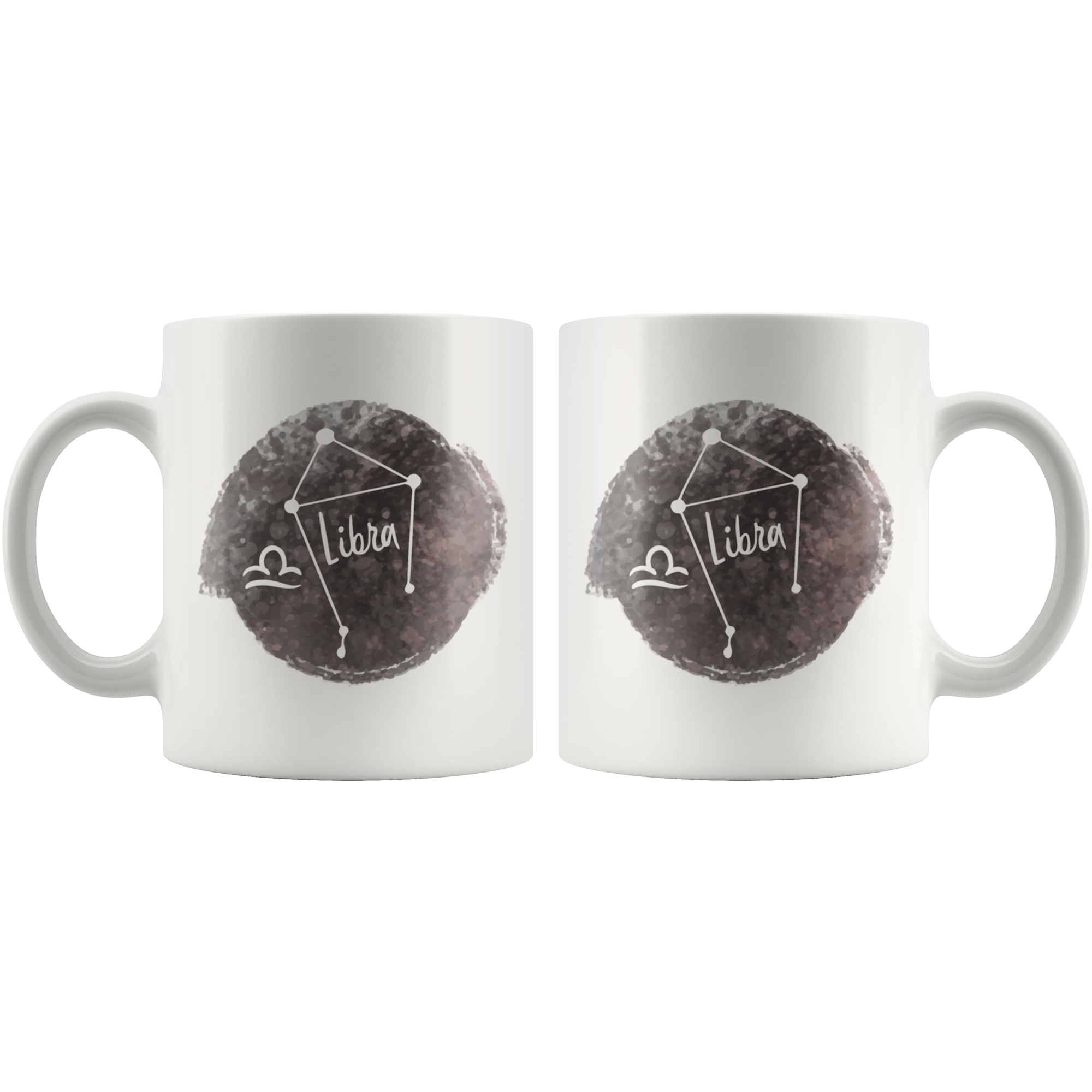 White 11oz Mug - Watercolor Libra