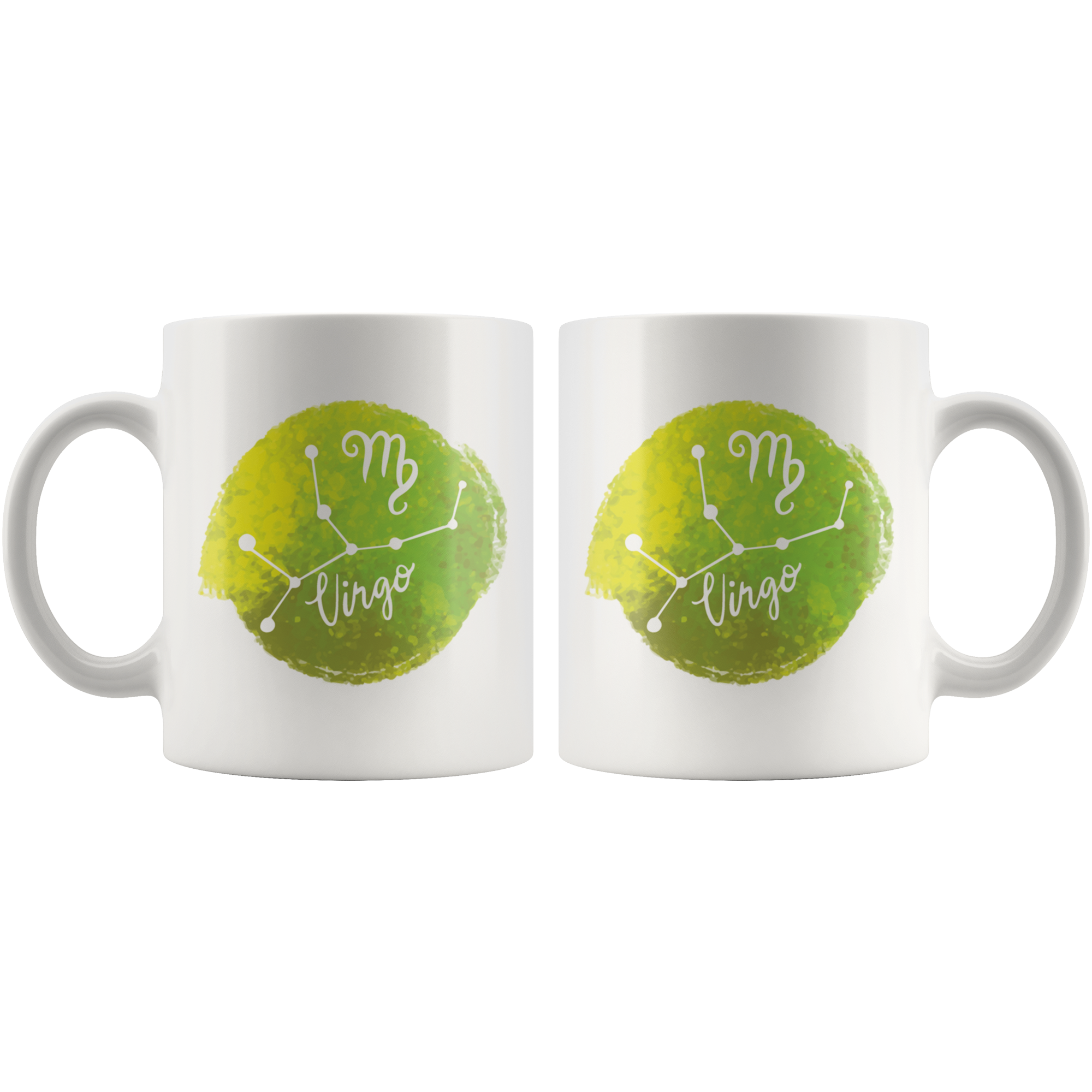 White 11oz Mug - Watercolor Virgo