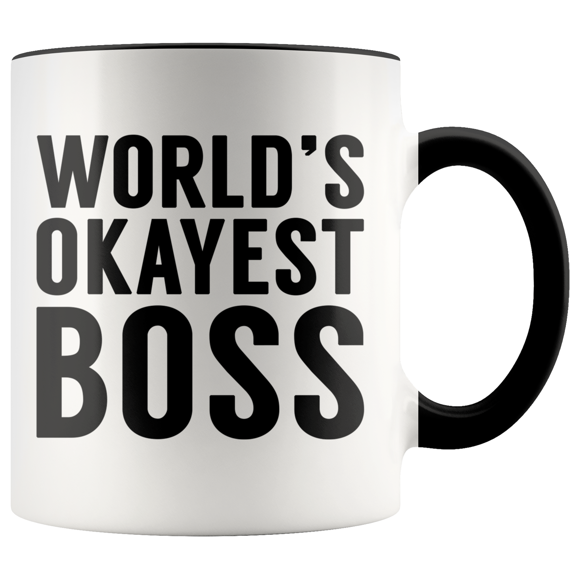 Accent Mug - World's Okayest Boss